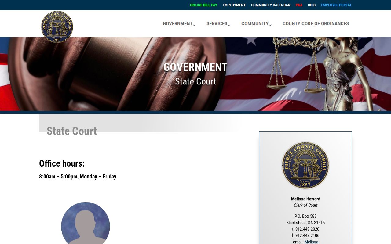 Pierce State Court traffic and payment links